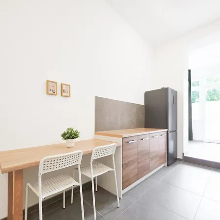 Apartment Tolstov - 3 - Kitchen - Dining - Terrace - 25 Min To Messe Dus